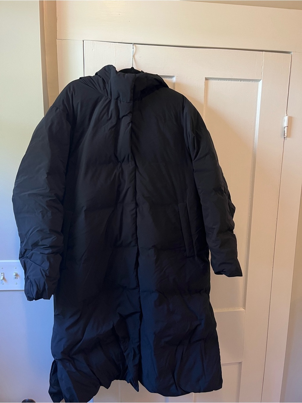 UNIQLO Womens Seamless Down Long Coat Hooded Puffer Jacket Winter Outerwear XXL - Picture 2 of 8